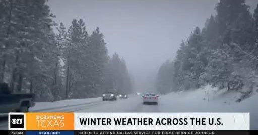 Winter Weather Pummels Parts Of U S Cbs Texas Winter Weather Pummels Parts Of U S Cbs Texas