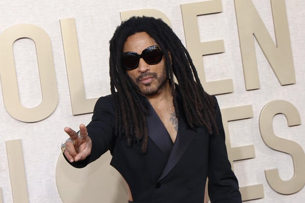 Lenny Kravitz at the 81st Golden Globe Awards