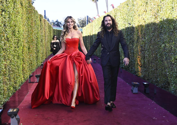 Heidi Klum and Tom Kaulitz at the 81st Golden Globe Awards 