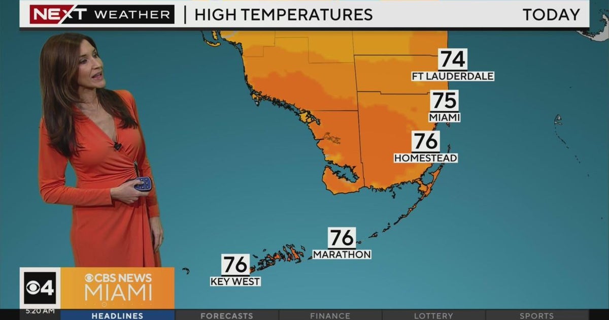 Miami Weather for Monday 1/8/2024 5AM CBS Miami