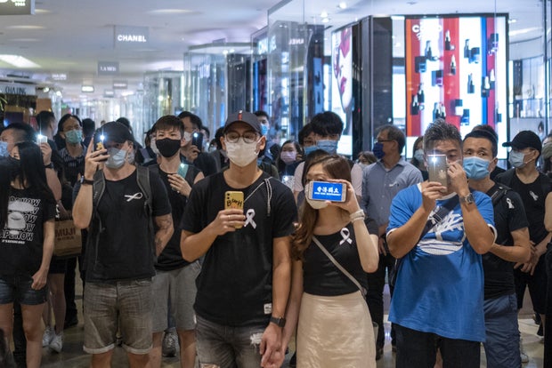 Hong Kong Demonstrators Commemorate Anniversary of Protesters Death