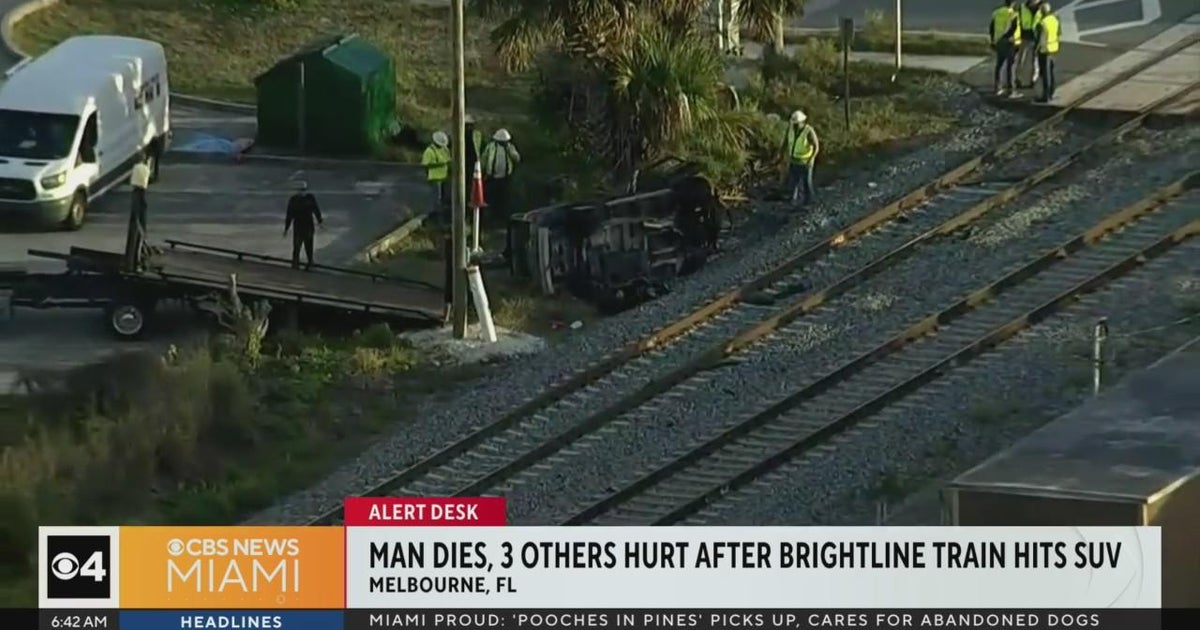 One dead in crash involving Brightline train in Melbourne - CBS Miami