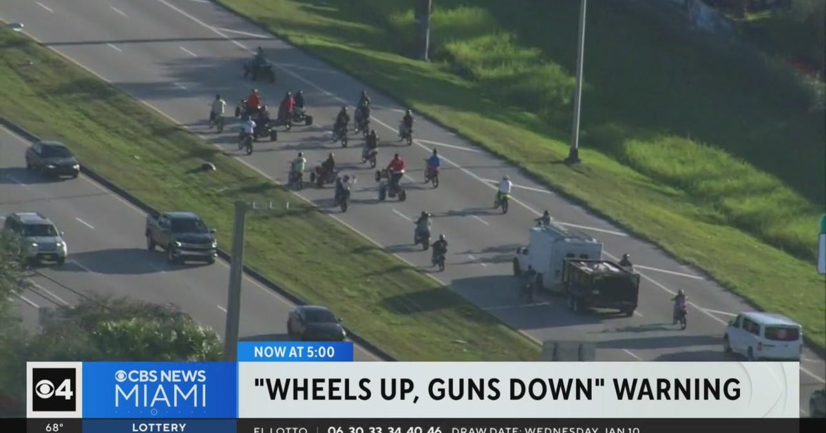 Words of warning for "Wheels Up, Guns Down" CBS Miami