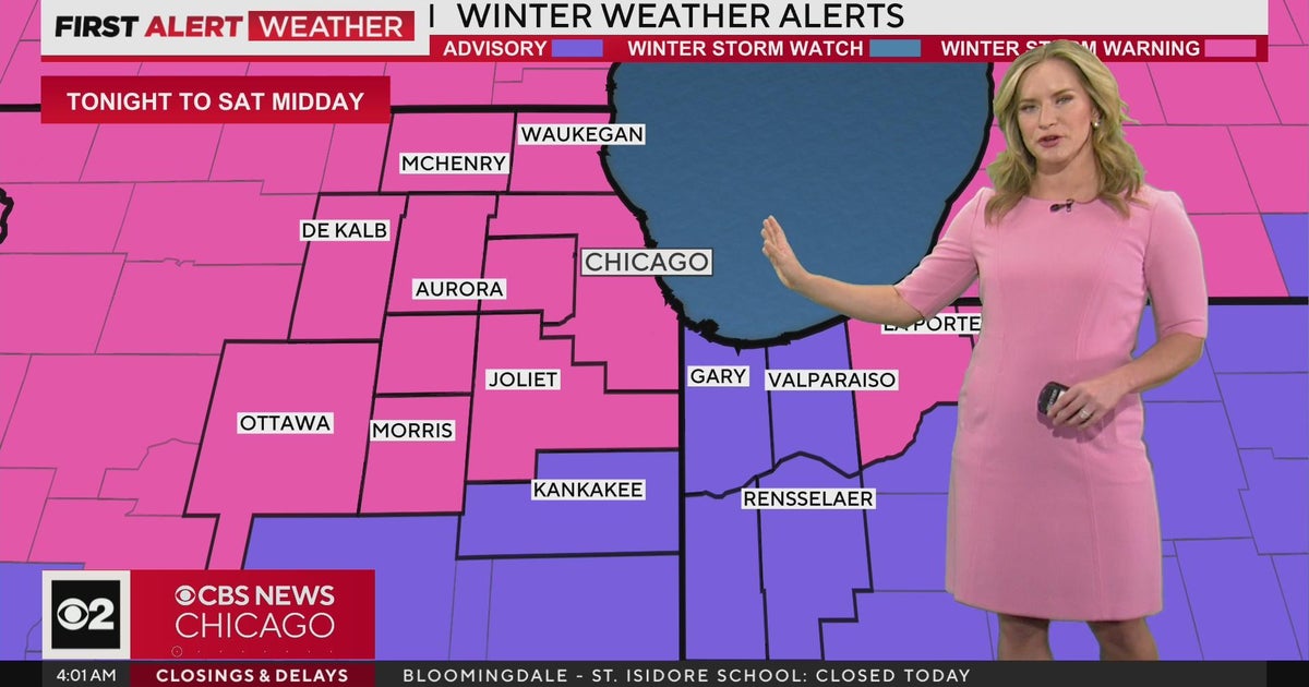 Tracking Friday's winter storm in Chicago - CBS Chicago