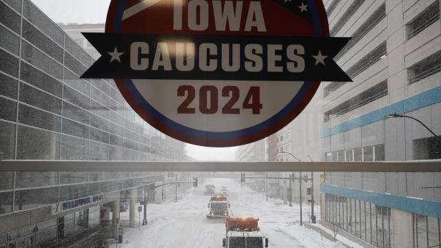 Iowa Prepares For State's Caucuses, As Large Snowstorms Hit The State 