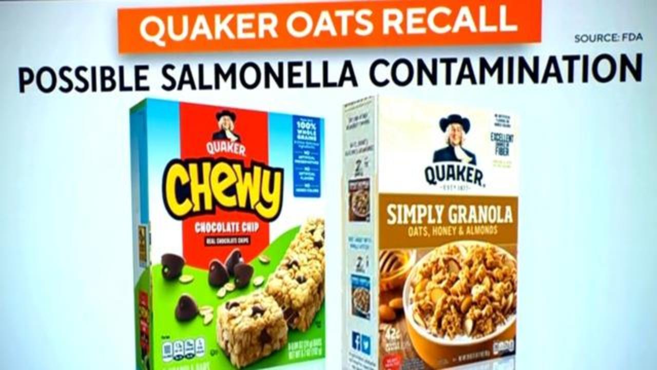Quaker Oats recalls more granola products due to salmonella risk - CBS News