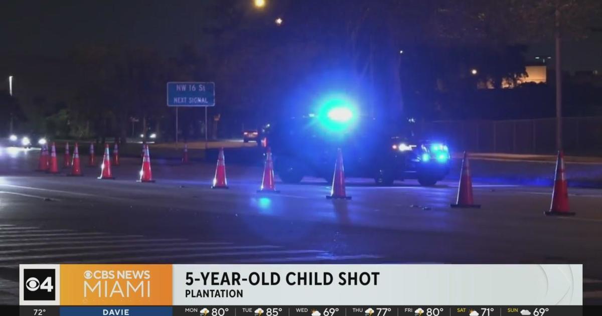 Child grazed in the head by bullet in Plantation shooting