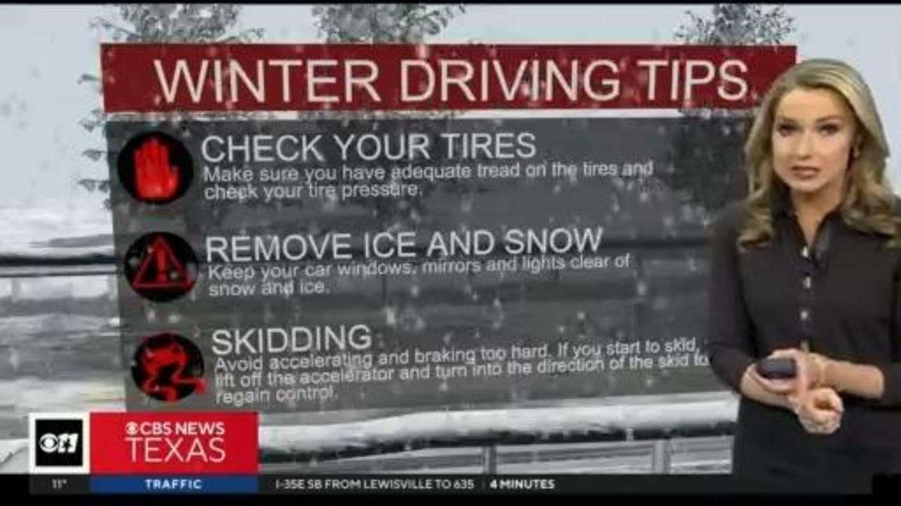Here are some safety tips for driving in winter weather - CBS Texas