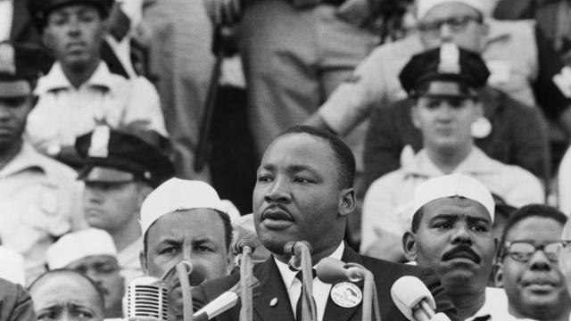 Martin Luther King Giving "Dream" Speech 
