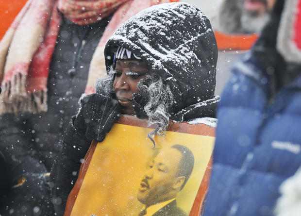 Dr. Martin Luther King Jr. Marade during freezing temperatures 