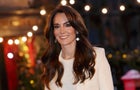Britain's Kate, Princess of Wales, smiles as she arrives to attend a carol service at Westminster Abbey in London on Dec. 8, 2023. 