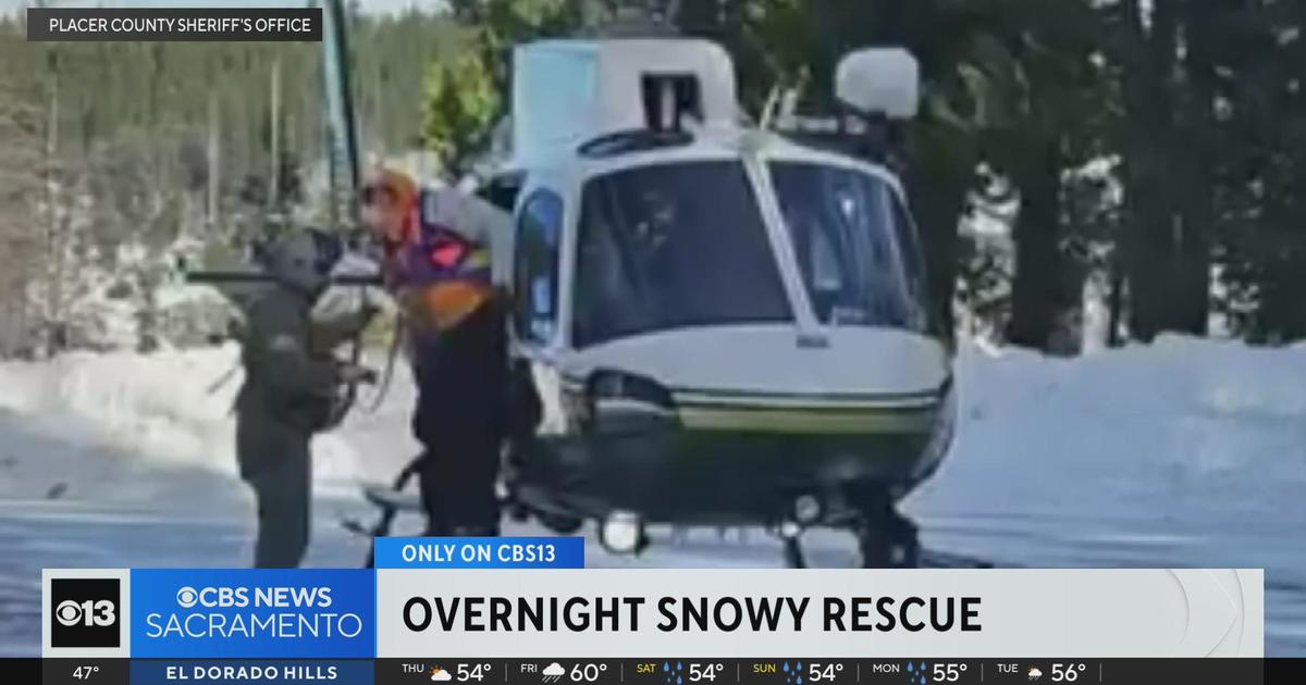 3 men rescued by Placer County Sheriff's Office helicopter after being stranded in snow overnight