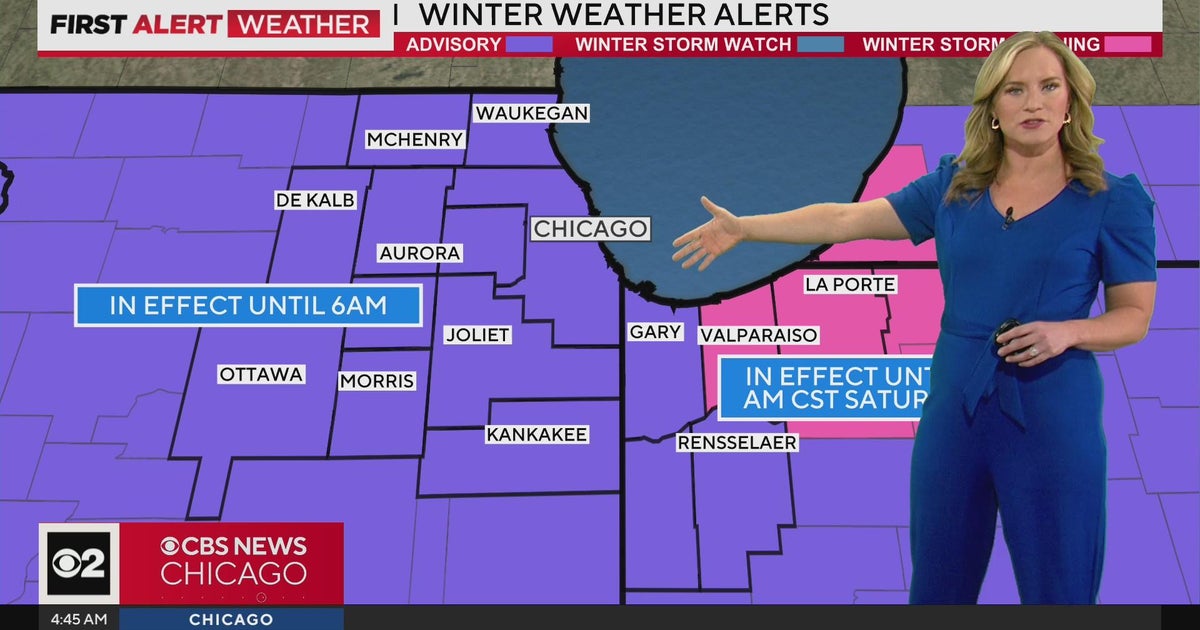 Winter storm warning, advisory in effect for Chicago area - CBS Chicago