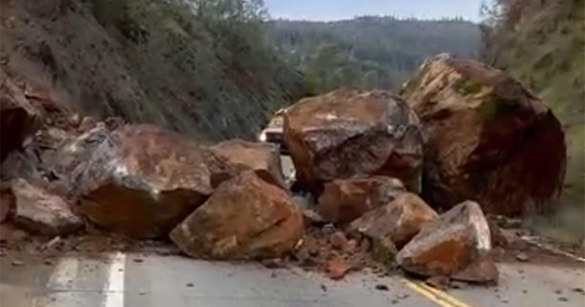 Large rockslide closes access to Mammoth Bar near Auburn through weekend -  CBS Sacramento