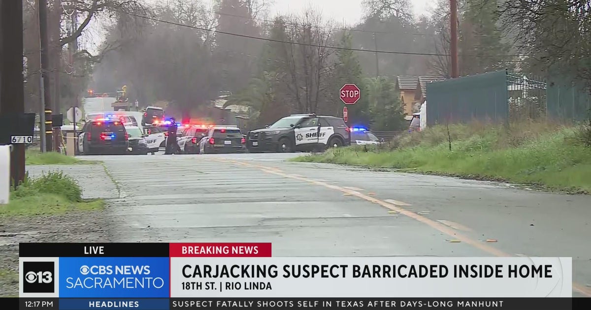Carjacking suspect barricaded in Sacramento County home