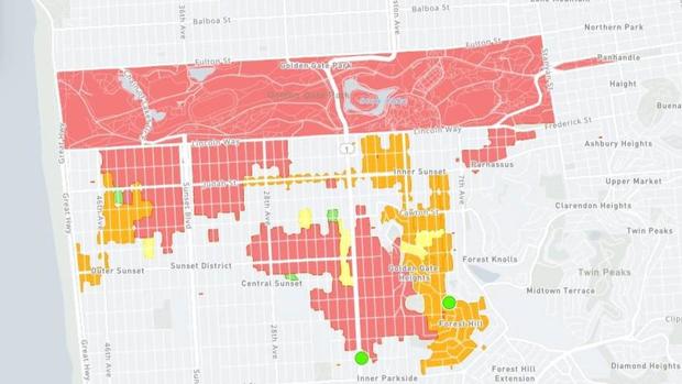 PG&E outage map 