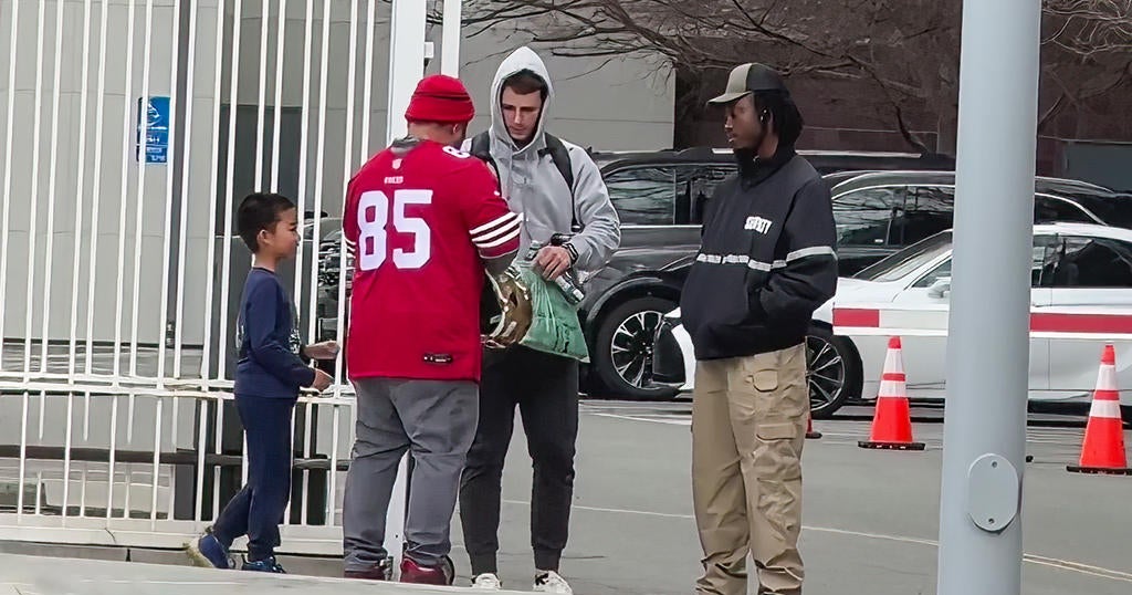 Niners superfan covers lucky helmet with player autographs