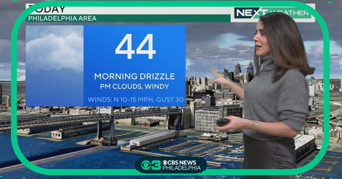 Philadelphia weather: Morning drizzle, p.m. clouds - CBS Philadelphia