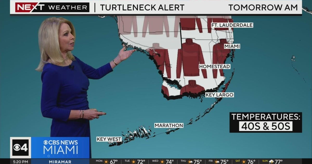 Miami weather for Monday 1/29/24 5PM - CBS Miami