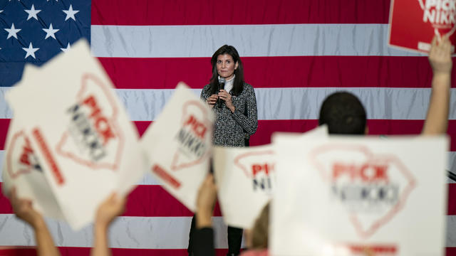 Republican presidential hopeful and former UN Ambassador Nikki Haley speaks at a rally on January 28, 2024 in Conway, South Carolina. 