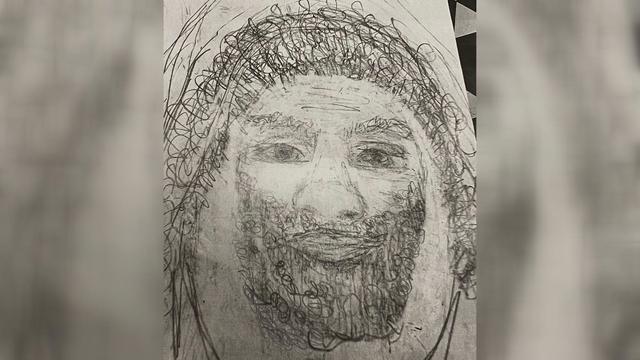 An amateur sketch of a man who recently died in Central Park. 