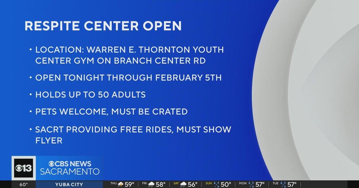 Sacramento respite center open during storm