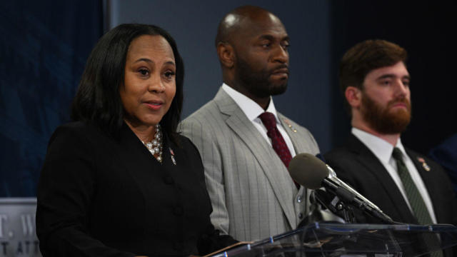 Fulton County District Attorney Fani Willis Speaks During A News Conference in Atlanta, Georgia 