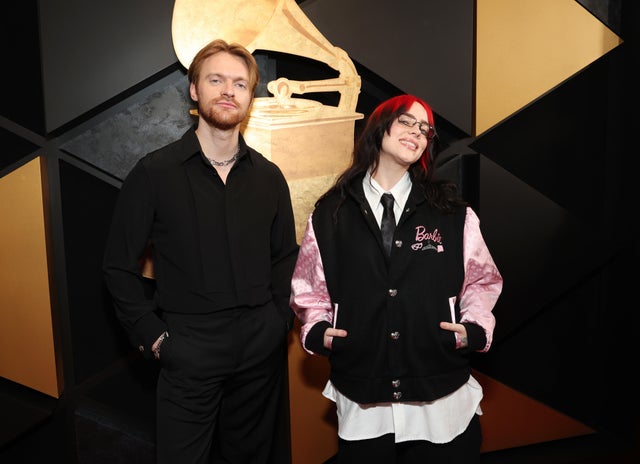 Billie Eilish and Fineas O'Connell at the Grammys 
