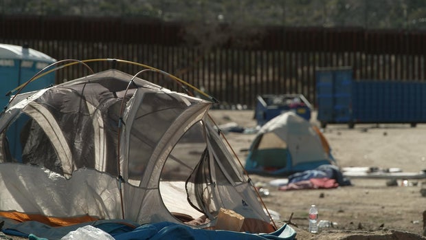 Tents have been left behind on Jerry Shuster's property