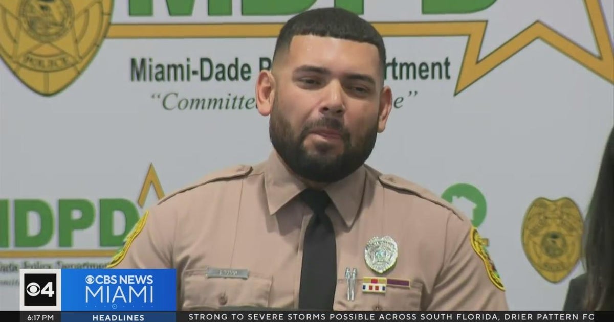 Miami-Dade police honor officer shot in the line of duty - CBS Miami
