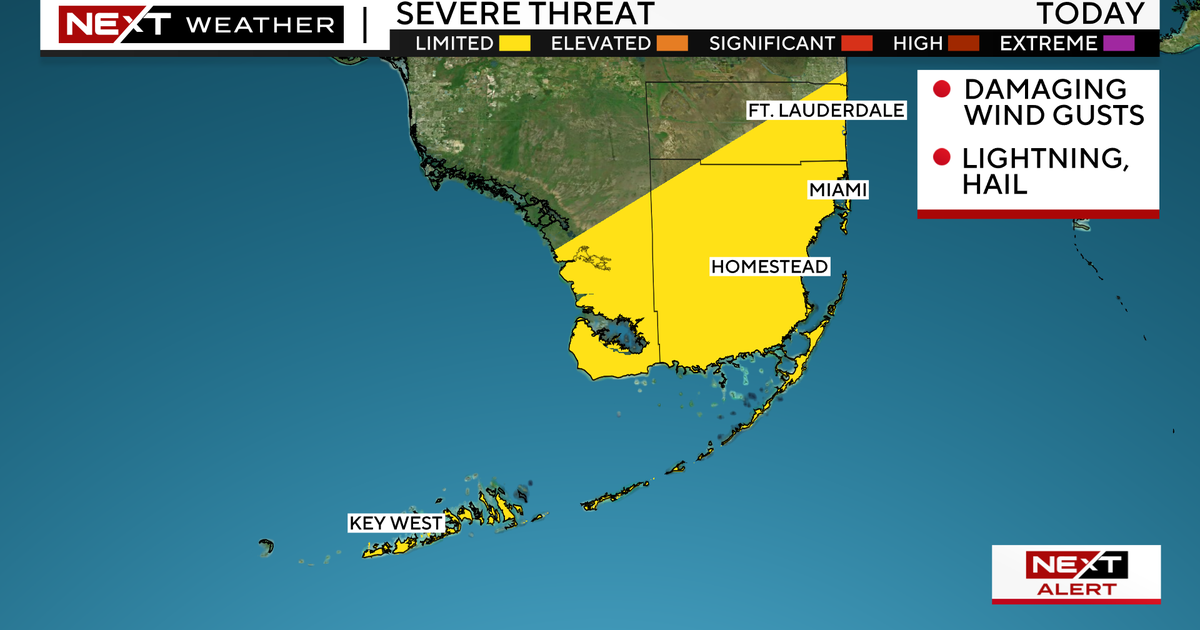 Strong to severe storms possible across South Florida, drier pattern for rest of week