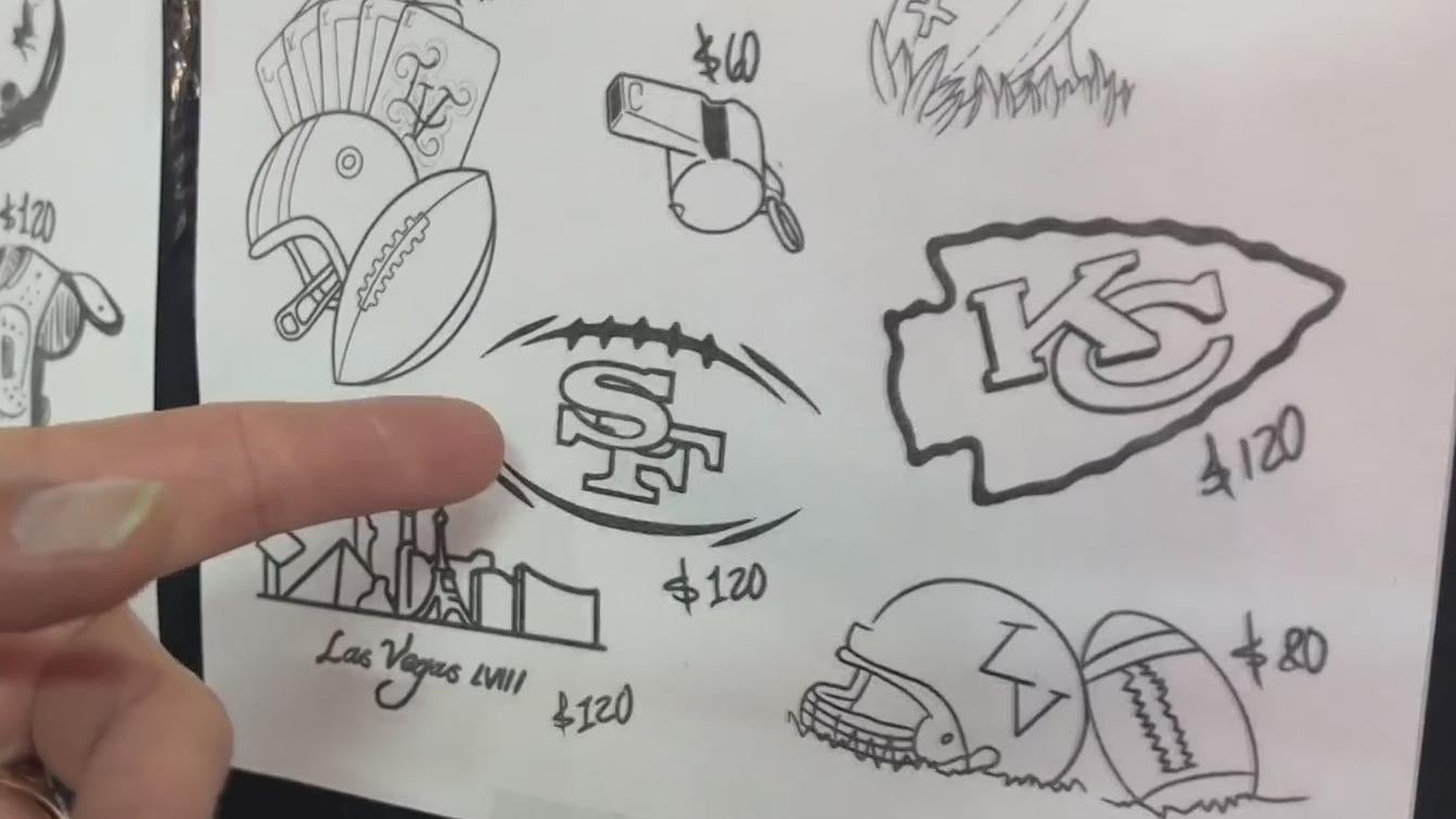 Las Vegas tattoo shop offering 49ers and Chiefs designs to commemorate  Super Bowl