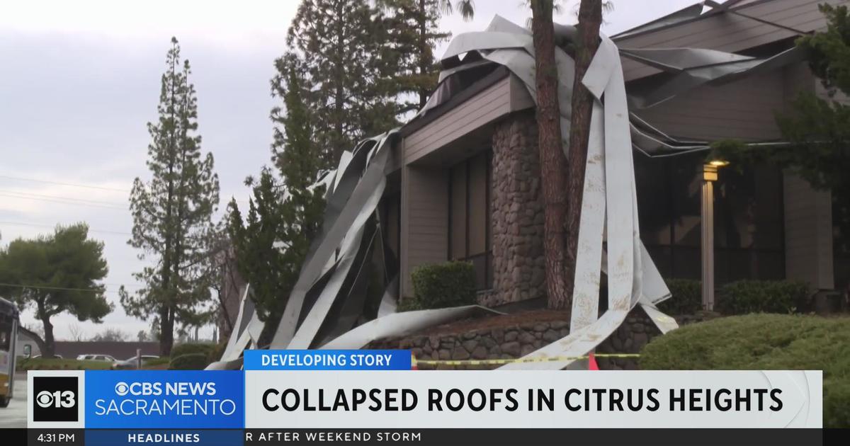 Crews work to repair collapsed roofs in Citrus Heights - CBS Sacramento