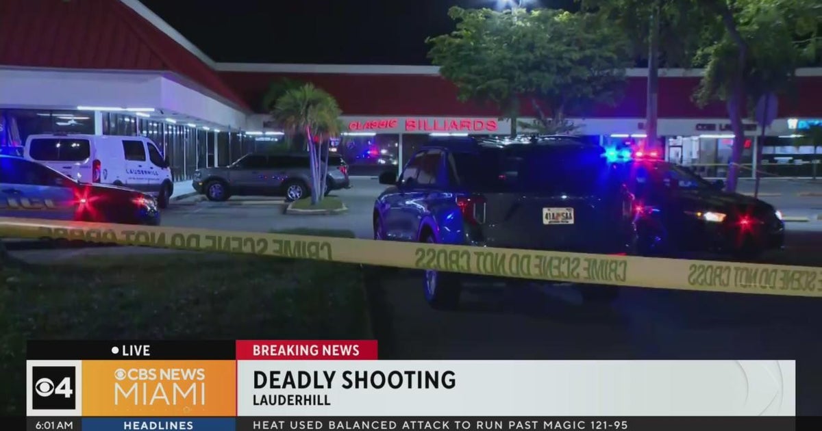 Police investigate deadly shooting at Lauderhill shopping plaza - CBS Miami