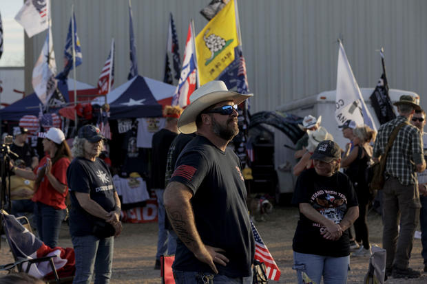 Attendees listen to a worship service at the Take Our Border Back rally on Feb. 3, 2024, in Quemado, Texas. 