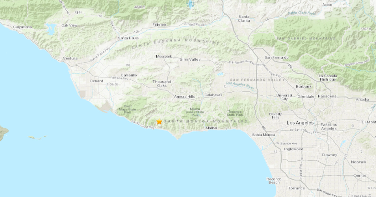 A 4.6 magnitude earthquake strikes an area near Malibu