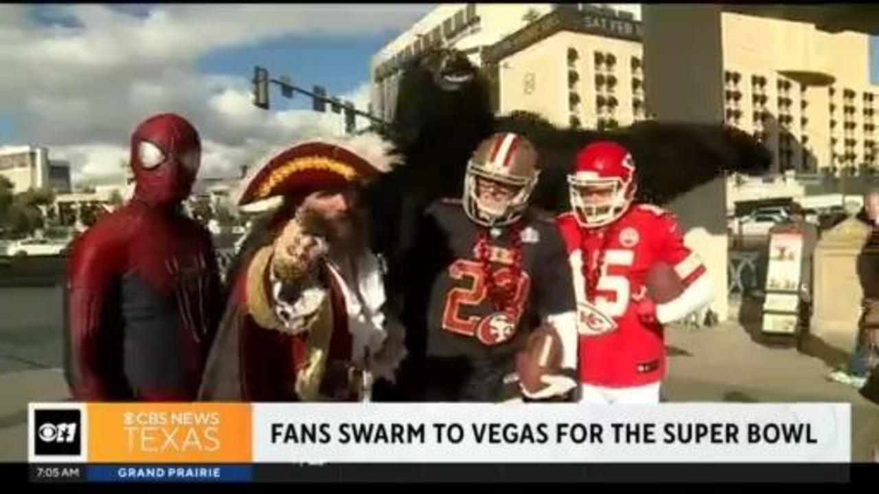 Fans swarm to Las Vegas for Super Bowl LVIII - CBS Texas