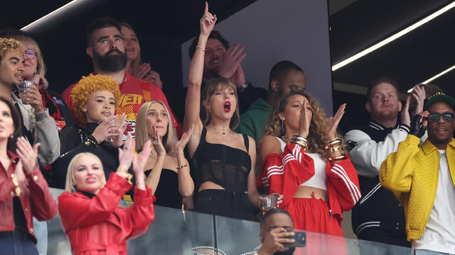 Ice Spice, Taylor Swift and Blake Lively at Super Bowl LVIII 