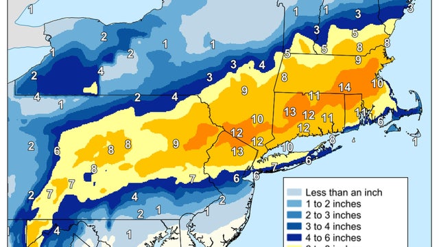 NOAA northeast forecast map 