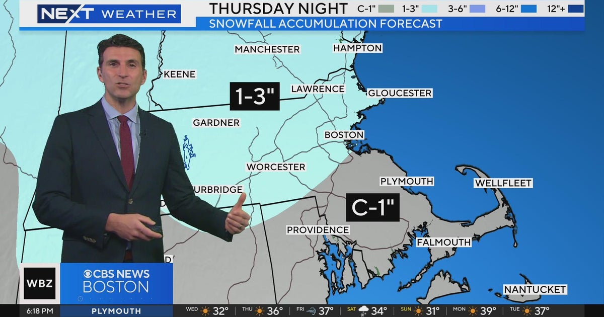 Next Weather: WBZ evening forecast for February 14 - CBS Boston