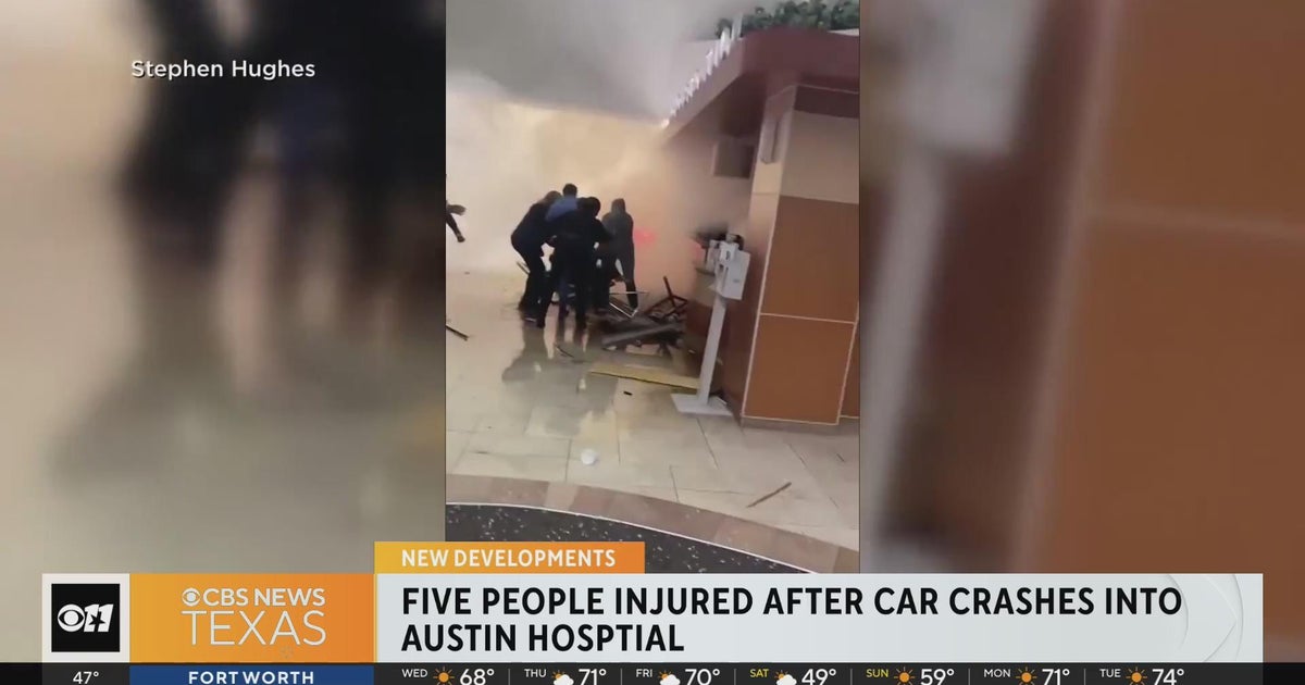 5 people injured after car crashes into Austin hospital - CBS Texas