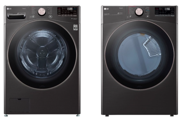 LG 4.5 Cu. Ft. Stackable Smart Front Load Washer and Smart Electric Dryer 