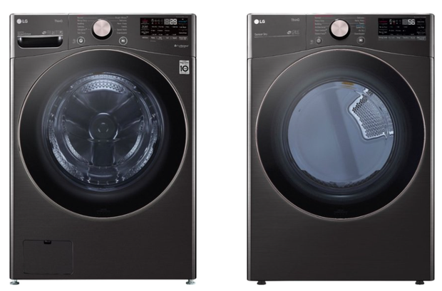 LG 4.5 Cu. Ft. Stackable Smart Front Load Washer and Smart Electric Dryer