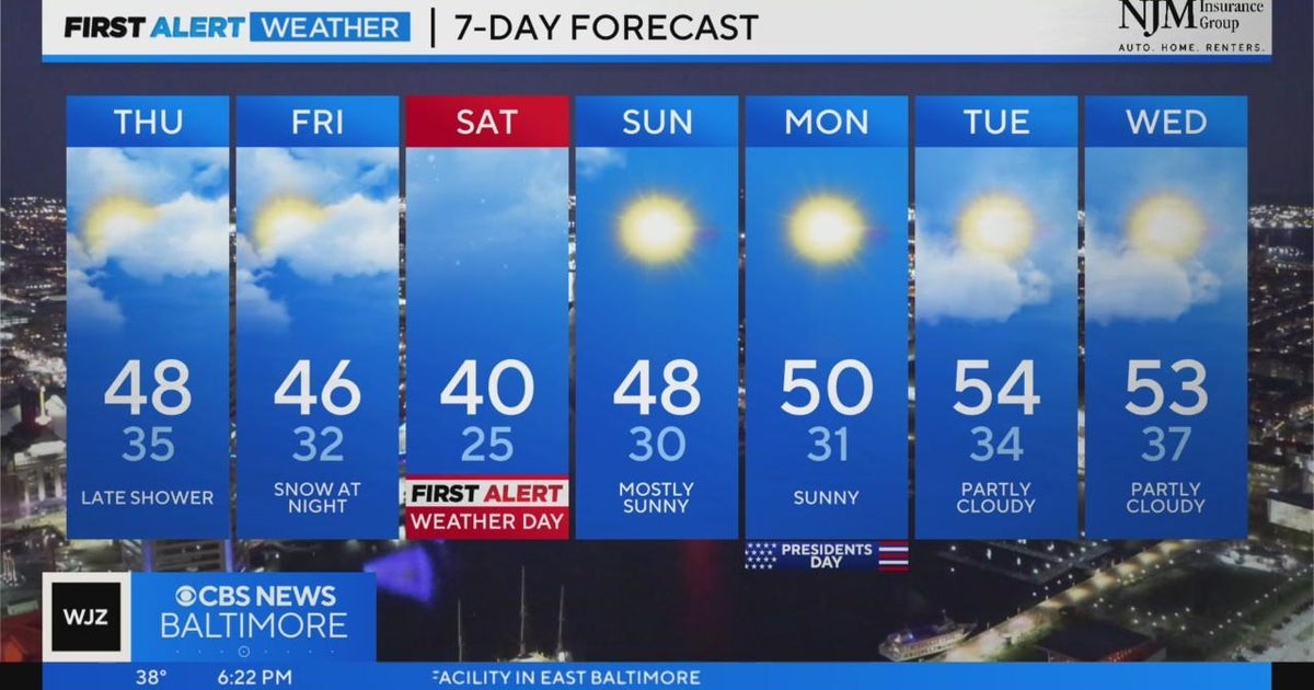 Derek Beasley has your Wednesday evening forecast (2/14/2024) - CBS Baltimore