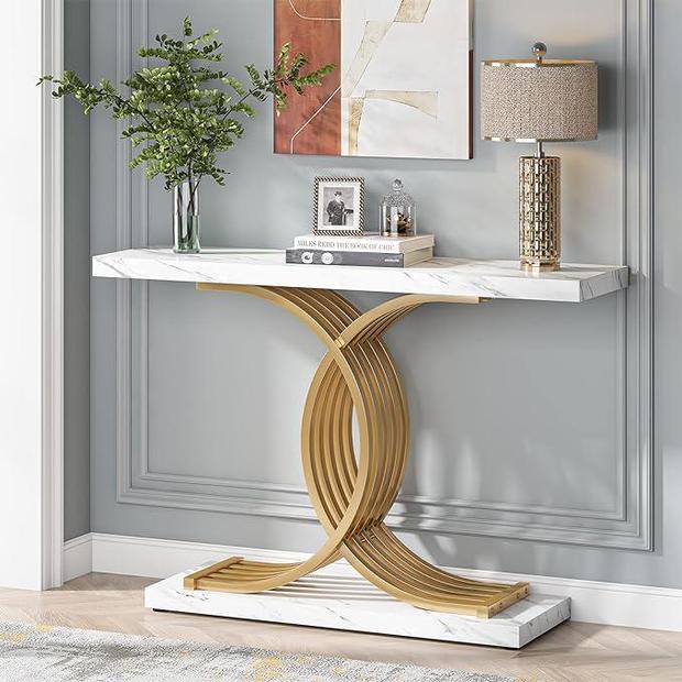 Tribesigns Gold Entryway Table 