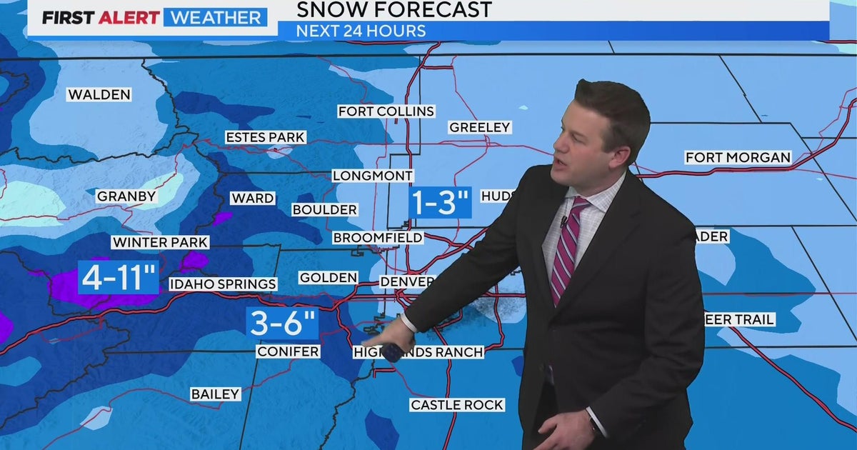 Snow on the way for Friday night - CBS Colorado