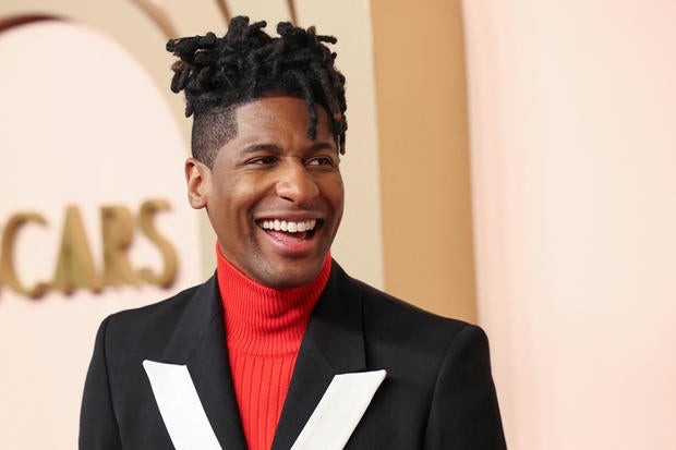 Jon Batiste, nominated for best original song for "It Never Went Away" from "American Symphony," attends the nominees luncheon for the 96th Oscars in Beverly Hills, California, Feb. 12, 2024. 