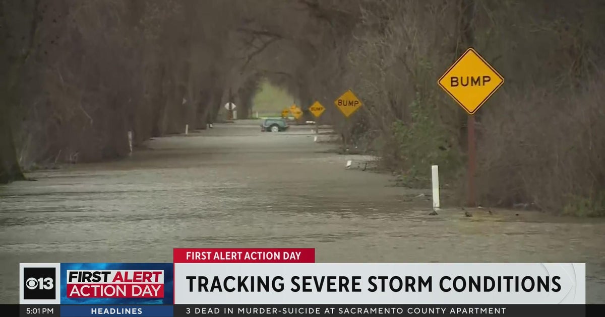 Storm leads to flooded streets, sinkhole in Sacramento