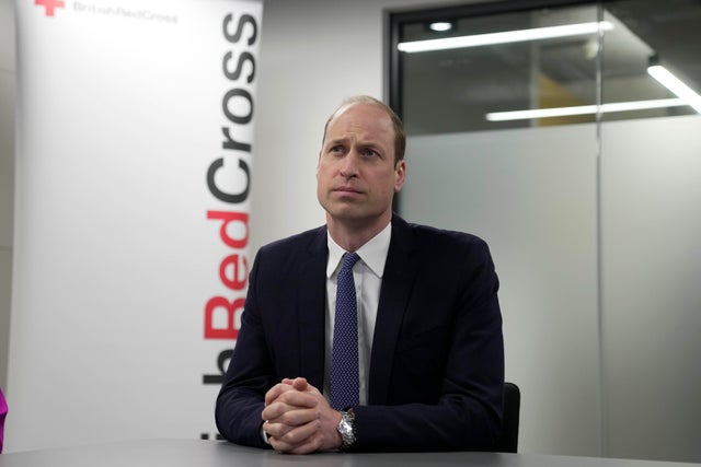 Prince William, The Prince Of Wales, Visits The British Red Cross 