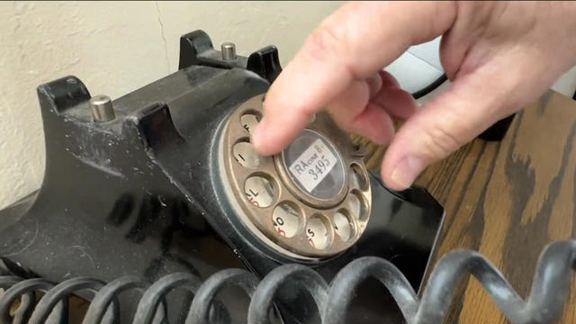Old-fashioned landline phone 